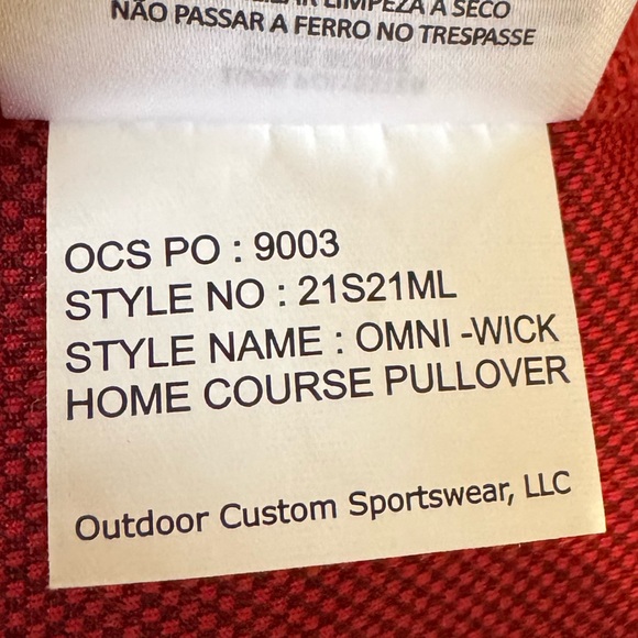 Columbia Golf UGA Georgia Bulldogs Quarter Zip Pullover - Size 2XL - Red - Picture 7 of 7